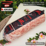 Beef Cuberoll Scotch-Fillet RIBEYE Australia frozen MELTIQUE (wagyu alike) Australia HOKUBEE steak 3/4" 2cm (price/pc 350g)